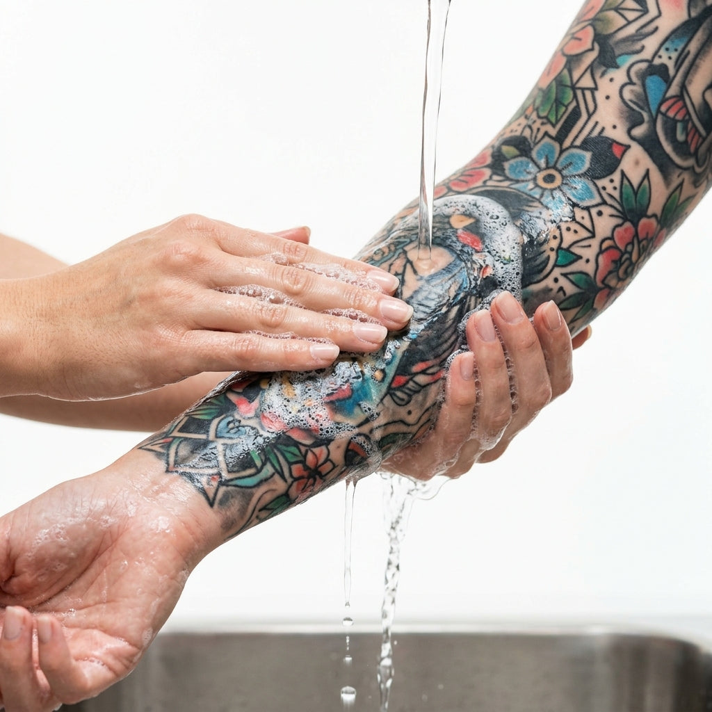 Cleaning the skin before applying numbing cream